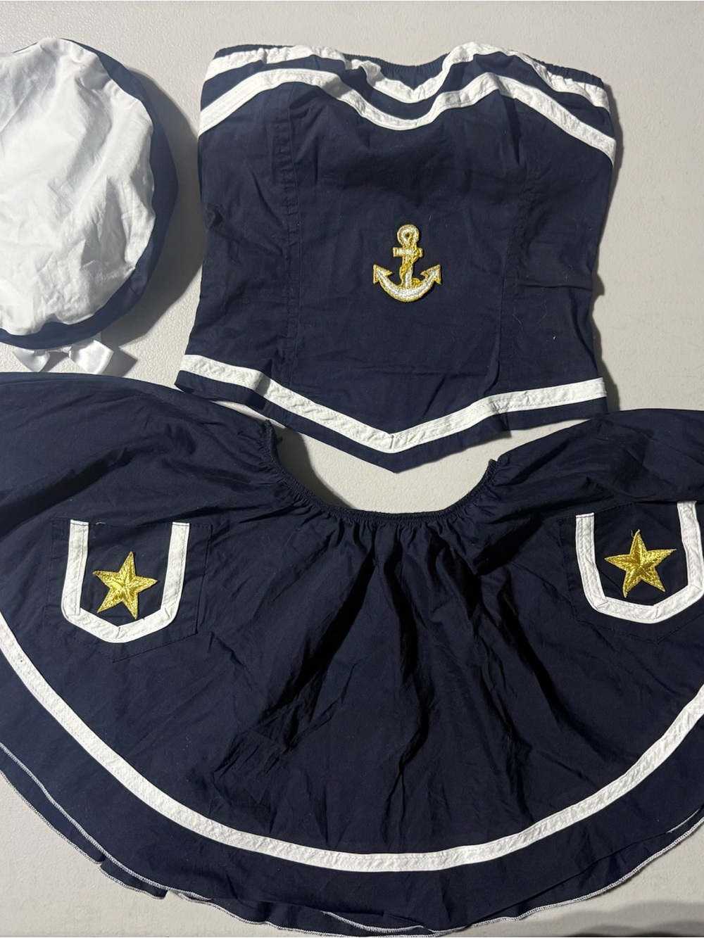 Roma Hollywood Navy Sailor Costume Set with Gold Anchor & Stars size XS